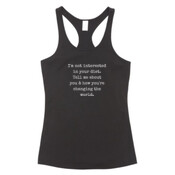 'I'm Not Interested in Your Diet...' Women's T-Back Singlet.